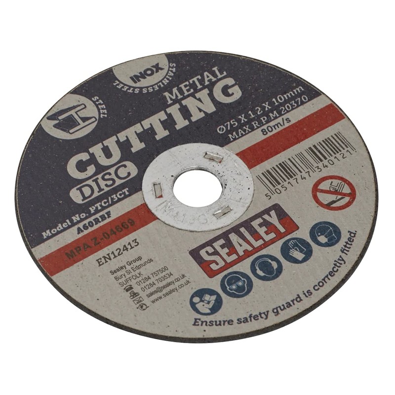 Sealey PTC/3CT Cutting Disc, 75mm x 1.2mm