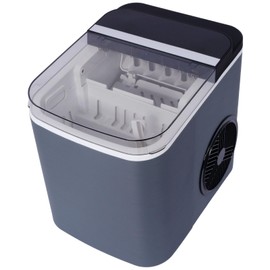 FRITHJILL Portable Countertop Ice Maker, Self-Cleaning Ice Machine with Scoop and Basket, 9 Cubes in 6 Mins, 26lbs in 24hrs, Gray