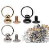 Lhbwhiz Pack of 24 O Ring Screw Rivets, Press Stud