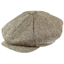 Jaxon Marl Tweed Big Apple Cap (1 Size, Brown)