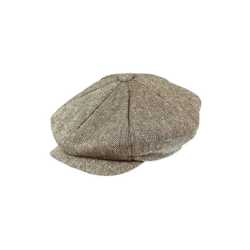 Jaxon Marl Tweed Big Apple Cap (1 Size, Brown)