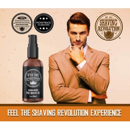 Pre Shave Oil for Men - Best Shaving Oil with Sandalwood for Safety Razor, Straight Razor - For the Smoothest, Irritation Free Shave