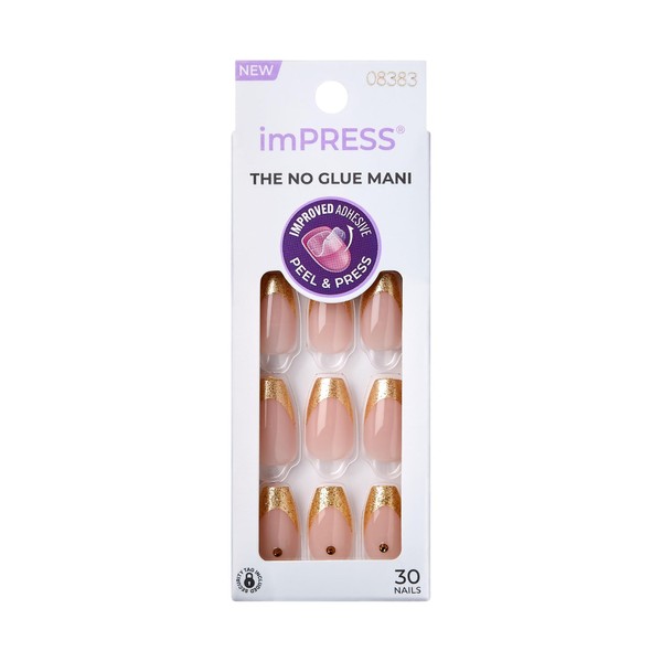 KISS imPRESS No Glue Mani 30 Pcs Press On Nails,