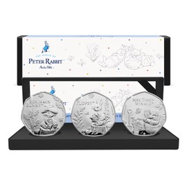 The Koin Club Beatrix Potter Silver Coin Box Set 3 Limited Edition Collectibles in Gift Case