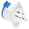 3 Pin 2P+E Industrial Connector IP44 Waterproof Concealed Mount Aviation
