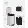 SONGMICS Kitchen Trash Can, 5.2-Gallon (20 L) Trash Bin, Stainless