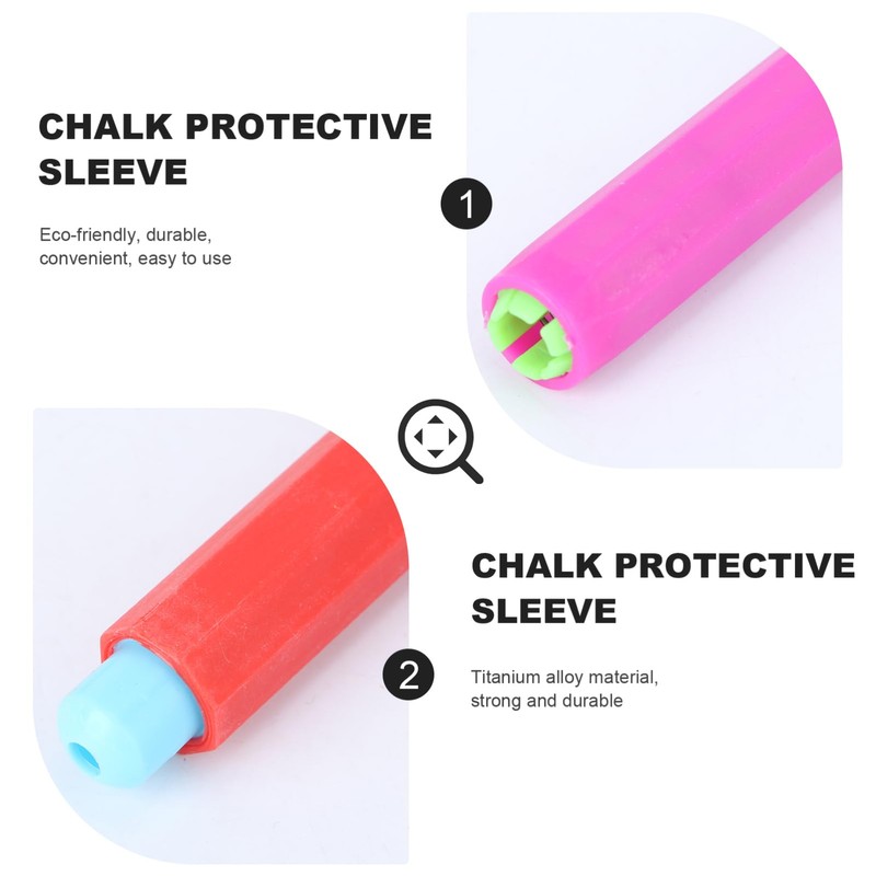 VILLFUL Chalk Holder Storage Box 5pcs Chalk Clip Writing Extender