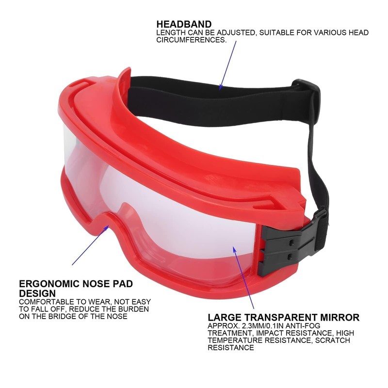 Cyrank Safety Goggles, Scratch Resistant Antiflaming Fireproof Heat Protective Safety