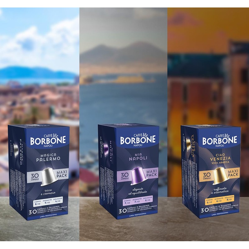 Caffè Borbone Variety Pack Aluminum Capsules Compatible with Nespresso Original