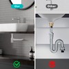 TSIBOMU Solid Brass Bathroom Sink P-Trap Complete Set, Adjustable 1-1/4