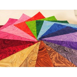 102 Rainbow Swirl pre Cut Charm Pack 5" Squares 100% Cotton Fabric Quilt