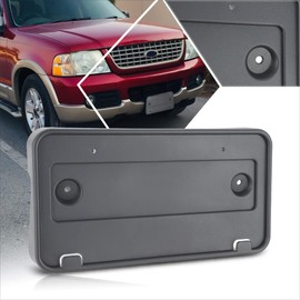 [1 Pack] Car Front License Plate Frames Bracket Tag Holder Compatible with 02-05 Ford Explorer Sport Trac,Matte Black