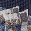 Amrapur Overseas Laura Quilt Set, Full/Queen, Navy/Rust
