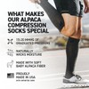 HOLLOW Alpaca Wide Compression Circulation Socks for Men and Women,