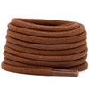DELELE Round Cotton Waxed Shoelaces: 7/50 Inches Light Brown Shoe