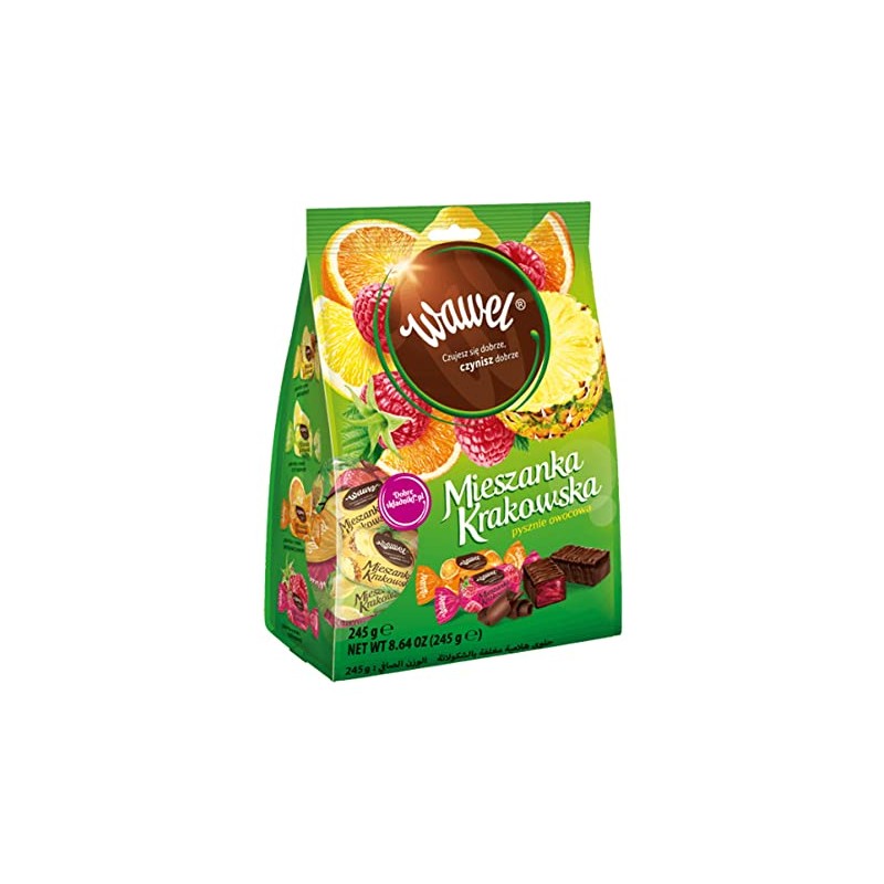 Wawel Mieszanka Krakowska Chocolate Covered Jelly Candy - Lemon Orange