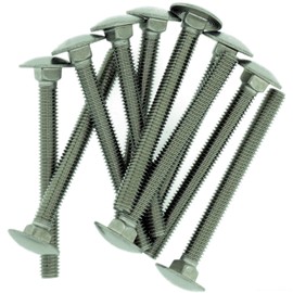 M5 (5mm x 25mm) Cup Square Carriage Bolt (Fully Threaded) - Stainless Steel (A2) (Pack of 10)