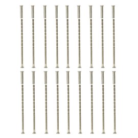 VINLIN 36 PCS Universal 100mm Adjustable Length M4 Screws Connecting Bolts 1 inch Long Sleeves Extended version Fixing through Screw for Door Handle lock Escutcheons Rose Cabinet Drawers knob Nickel