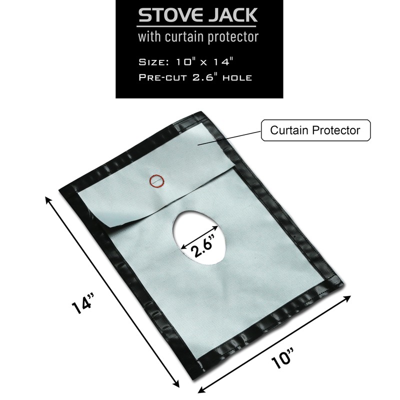 Preself Hot Tent Stove Jack, 14" x 10", Suitable for
