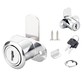 Qrity 1 Piece Cabinet Locks Letterbox Lock, with Different Keys, Single Door Furniture Locks for Shoe Cupboards, Zinc Alloy, Cylinder Diameter:19MM