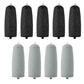 9pcs Pedicure Replacement Heads, 5 Coarse Sand Grinding & 4 Regular Sand Grinding Foot File Roller Heads Durable Pedicure Tool Refills for Toenail Polish