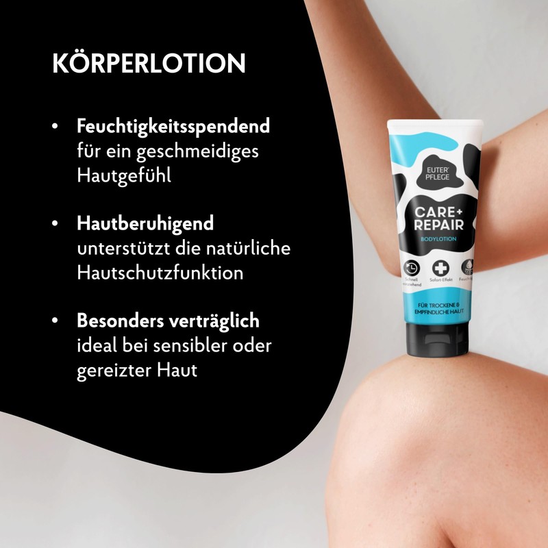 EUTERPFLEGE Body Lotion for Dry Skin, 200 ml, Fresh Fragrance
