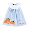 Lil cactus Light Blue Seersucker Pumpkin Yoke Dress, 5 Years