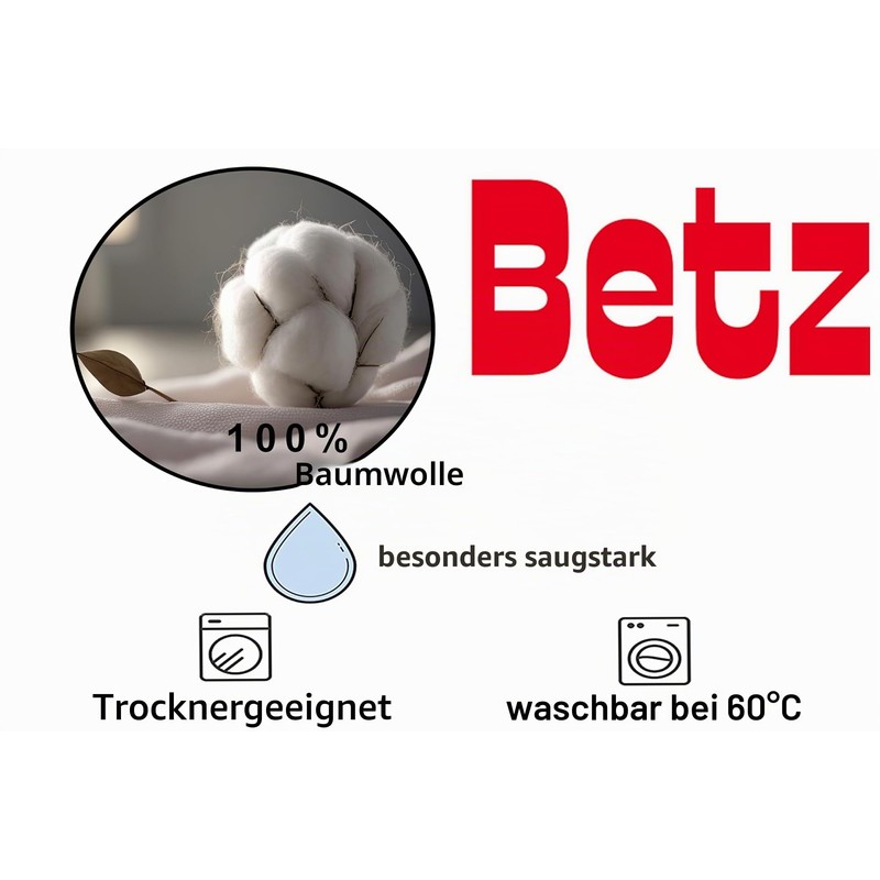Betz Pack of 10 Wash Glove Mitts PREMIUM 100% Cotton