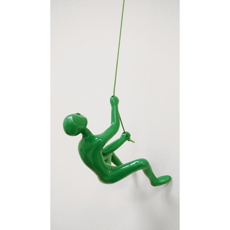 Climbing Man Wall Art for Home Decor with 30” Leather