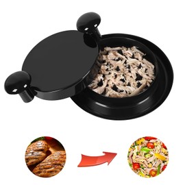 Yharnamite Chicken Shredder Tool, Meat Shredder with Handles and Non-Skid Base, Masher for Pork, Beef, Chicken and Vegetables (Black)