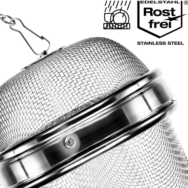 com-four® 2 x Tea Strainer Made of 304 Stainless Steel