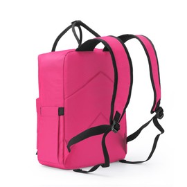 ECO CHIC Waterproof Recycled Canvas Twin Handle Backpack (Fuchsia)