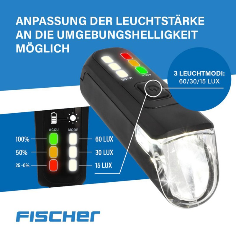 FISCHER USB Lighting Set, Floor Light for More Visibility and