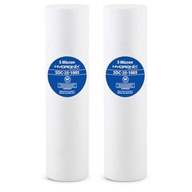 Hydronix SDC-25-1005 Whole House RO Reverse Osmosis Sediment Water Filter Cartridge 2.5" x 10" - 5 micron (2 Pack)