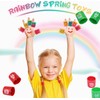 24pcs Mini Rainbow Smiley Face Springs Toys Christmas Rainbow Smile