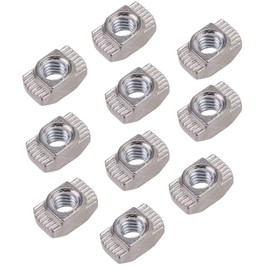 100 pcs M4 Thread T-Nut, Sliding T Slot Nuts, European Aluminum Extrusions Slim T-Nut, 20 Series European Aluminium Profile Hammer Head Drop in T Slot Nuts Nickel Plated Carbon Steel