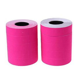 ZEERKEER Price Gun Labels for Mx-6600 10 Rolls 5000 pcs Price Gun Stickers, Can Print 2 Lines, 10 Digits On A Line(Pink)