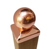 3.5" Copper Ball Post Cap - Fits 3.5" x 3.5"