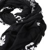 Premium Elegant Lace Cherry Blossom Floral Embroidered Scarf Wrap, Black