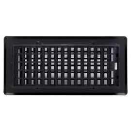 Decor Grates PL408-BLK 4-Inch by 8-Inch Plastic Floor Register, Black