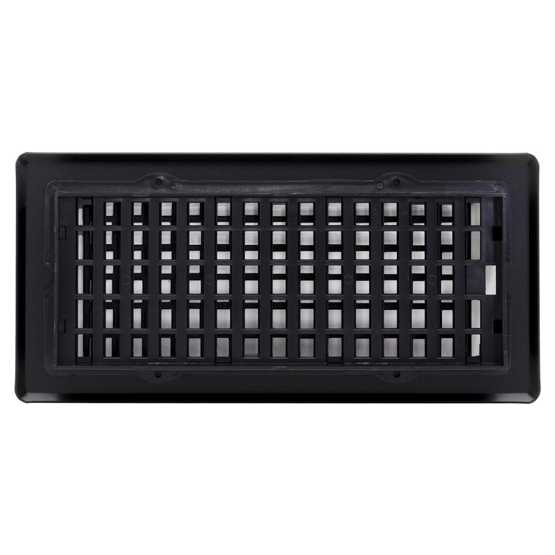 Decor Grates PL408-BLK 4-Inch by 8-Inch Plastic Floor Register, Black