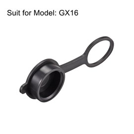 uxcell 4pcs GX16 Aviation Connector Plug Cover, Waterproof Plastic Cap Black
