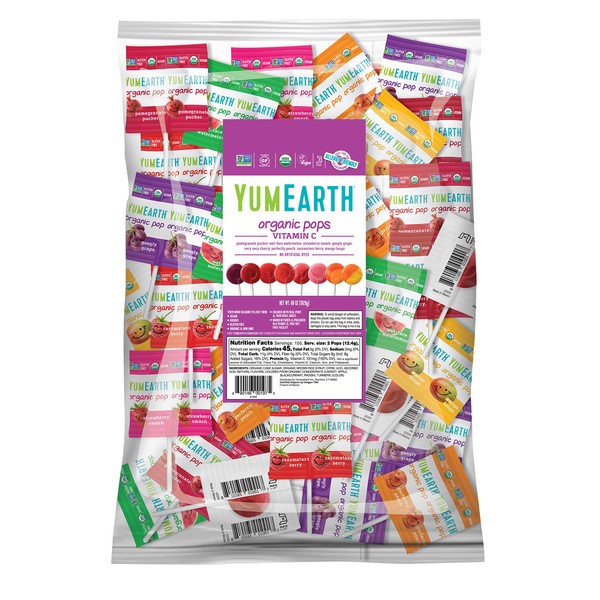 YumEarth Organic Lollipops, Variety Pack, 4.25 lb (pack of 1) - Allergy Friendly, Non GMO, Gluten Free, Vegan (Packaging May Vary)