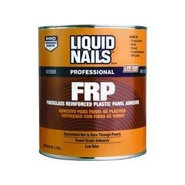 Liquid Nails FRP Fiberglass Reinforced Plastic Panel High Strength Acrylic Latex Adhesive 1 gal.
