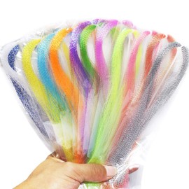 YZD Colorful Crystal Flash Fly Fishing Line 12 Packs Fly Tying Material for Make Fishing Lure Dry Wet Streamers Flies
