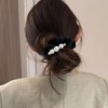 세련미 펄진주 벨벳포인트 스크런치 헤어슈슈 곱창머리끈 (WFKXPR4) Elegant Pearl Velvet Point Scrunchie Hair Band (WFKXPR4)