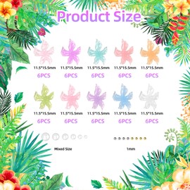 60 Pcs Flower Nail Charms for Acrylic Nails, 3D Color Hibiscus Flowers Nail Jewelry with Silver Gold Beads and Nail Pearls, Solf Ice Lily Flower Nail Art Charms, Charms for Nails Art Supplies Design