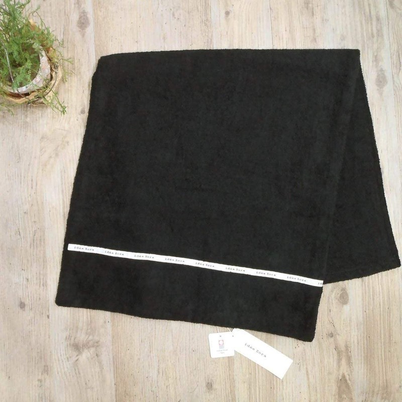 Imabari Towel Pillowcase Idezora Pile Pillowcase 45x90cm Black