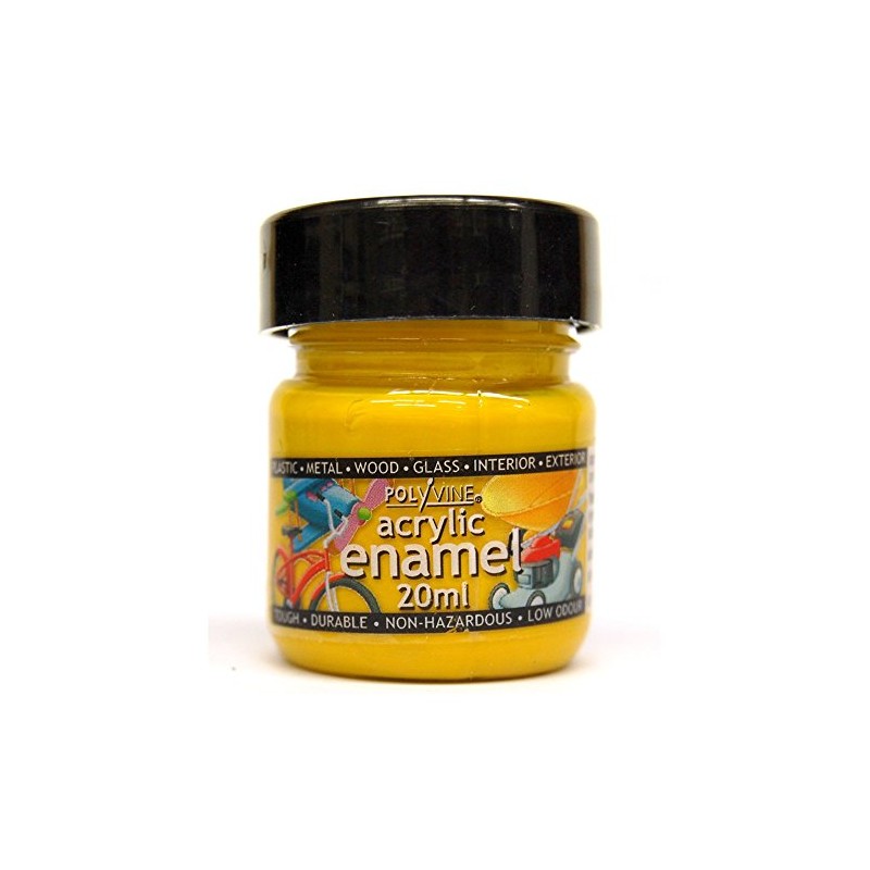 Polyvine 20ml Acrylic Enamel Paint Yellow