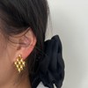 Eioi & Lmnm 14K Real Gold Plated Geometric Office Earrings